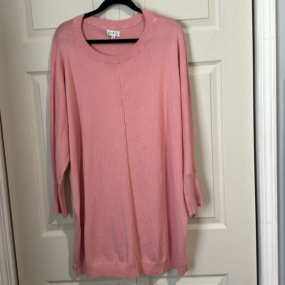Wonderly tunic light pink size 1X